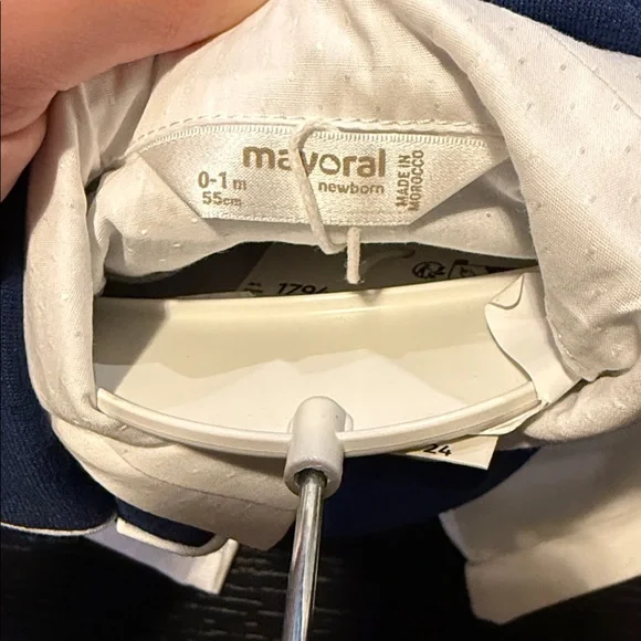 Blue and White Baby Suit Set 0-1 month Matching Sets